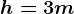 h = 3 m