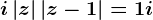 i\left | z \right |+\left | z-1 \right |=1+i