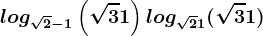 log\sqrt2-1\left ( \sqrt3+1 \right )+log\sqrt2+1(\sqrt3+1)