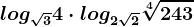 log\sqrt34\cdot log2\sqrt2\sqrt[4]243