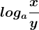 loga\fracxy
