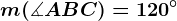m(\measuredangle ABC)=120^\circ