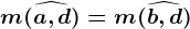 m(\widehata,d)=m(\widehatb,d)