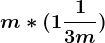 m*(1+\frac13m)