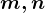 m,n