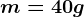 m=40g