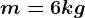 m=6kg