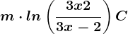 m\cdot ln\left ( \frac3x+23x-2 \right )+C