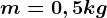 m = 0,5 kg