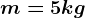 m = 5 kg