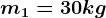 m1 = 30 kg
