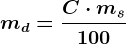 md=\fracC\cdot ms100