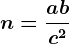 n=\fracabc^2