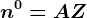 n^0= A+Z