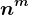 n^m