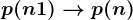 p(n+1)--> p(n)