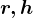 r, h
