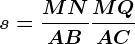 s=\fracMNAB+\fracMQAC
