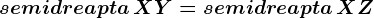 semidreapta\, XY = semidreapta \, XZ
