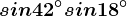 sin 42^\circ+sin 18^\circ