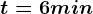 t= 6 min