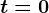 t = 0
