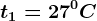 t1=27^0C