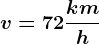 v=72\frackmh