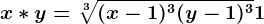 x*y=\sqrt[3](x-1)^3+(y-1)^3+1