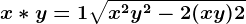 x*y=1+\sqrtx^2+y^2-2(x+y)+2