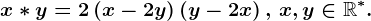 x*y=2+\left ( x-2y\right )\left ( y-2x\right ),\, x,y\in \mathbbR^*.