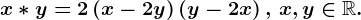 x*y=2+\left ( x-2y\right )\left ( y-2x\right ),\, x,y\in \mathbbR.