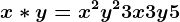 x*y=x^2+y^2+3x+3y+5