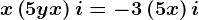 x+\left ( 5y+x \right )i=-3+\left ( 5+x \right )i