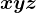 x+y+z