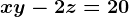 x+y-2z=20