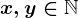 x, y\in \mathbbN