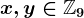 x,y\in\mathbbZ9
