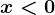 x< 0