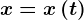x=x\left ( t \right )