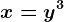 x=y^3