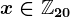 x\in\mathbbZ20