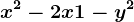 x^2-2x+1-y^2