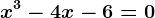 x^3-4x-6=0
