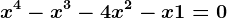 x^4-x^3-4x^2-x+1=0