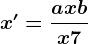 x'=\fracax+bx+7
