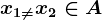 x1\neq x2\in A