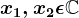 x1,x2\epsilon \mathbbC