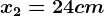 x2= 24 cm