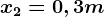 x2=0,3m